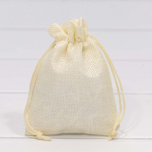 000809I/8 Мешочки из искусственного льна 9*12 см бежевый 1/50 1/2000