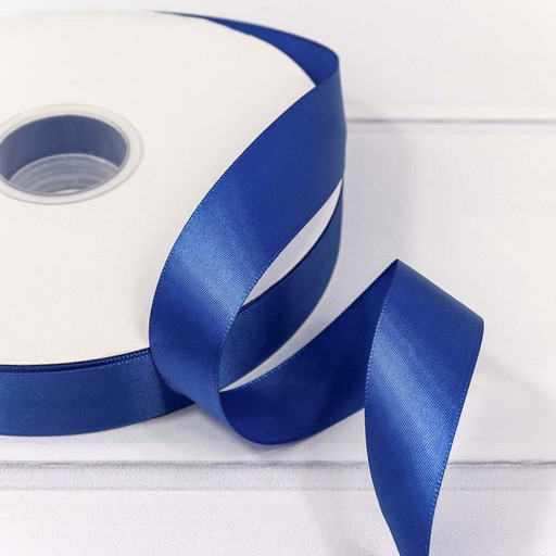 556-25/350 Лента Атласная Полиэстер класс А 2,5см*100ярд Тёмно-синий 1/13 1/52