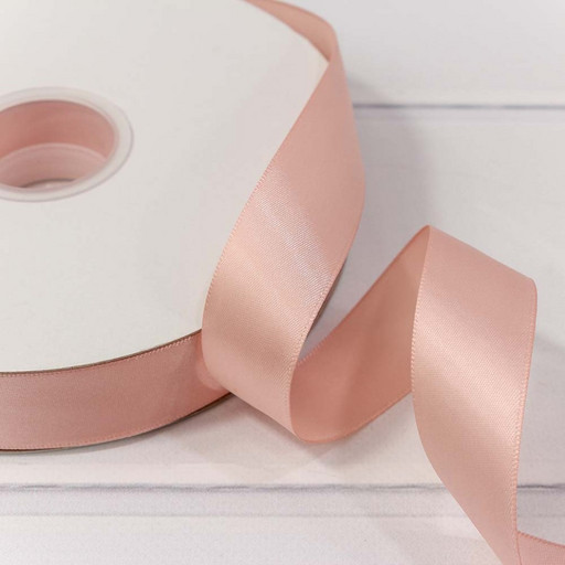 556-25/203 Лента Атласная Полиэстер класс А 2,5см*100ярд Персиковый 1/8 1/32