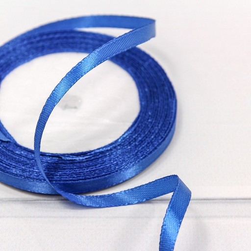 562-6/40 Лента атласная (сатин) 0,6 см*25 ярдов синий 1/10 1/1200