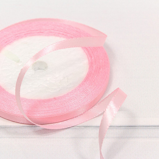 562-6/43 Лента атласная (сатин) 0,6 см*25 ярдов розовый 1/10 1/1200