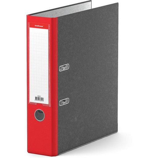 Папка–регистратор с арочным механизмом ErichKrause Original Pro, А4, 70 мм, т/карман, картон, красный