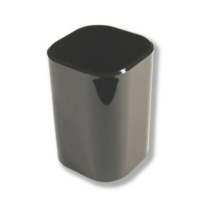 Стакан-органайзер СТАММ Визит, пластиковый, квадратный, 70*70*100 мм, черный