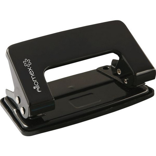 Дырокол на 10 л., 2 отв., металлический корпус, Attomex_черный