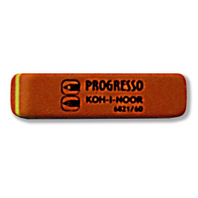 Ластик KOH-I-NOOR Progeresso, 57*14*8 мм, каучук, мягкий, прямоуг/скошенный, оранжевый