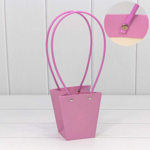 000171H/23 Пакет подарочный "Ваза для цветов" 12,5*12*8 Сиреневый 1/10 1/200