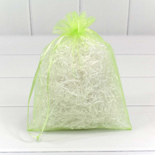 000801-4E Мешочки из органзы 17*23 см однотонные салатовый 1/100 1/3000