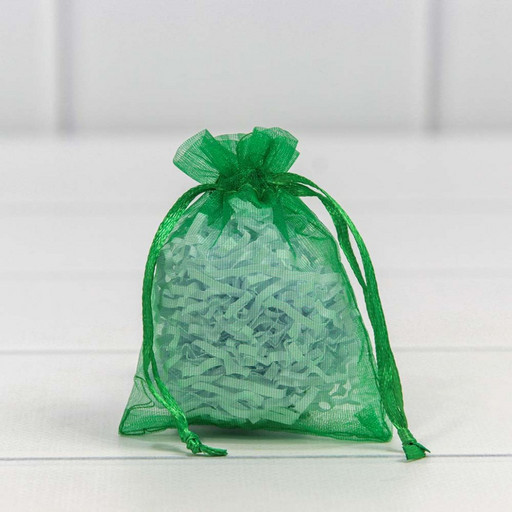 000801-13J Мешочки из органзы 7*9 Зелёный 1/100 1/5000