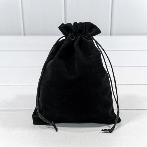 000811E/100 Мешочки бархатные 18*23 класс Б Чёрный 1/25 1/1000