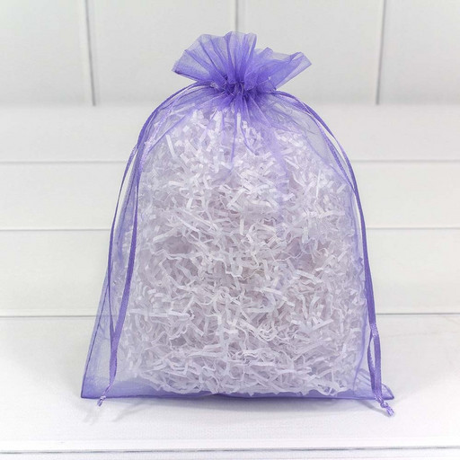 000801-5G Мешочки из органзы 14*20 Сиреневый 1/100 1/3000