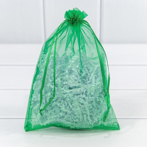 000801-13G Мешочки из органзы 14*20 Зелёный 1/100 1/3000