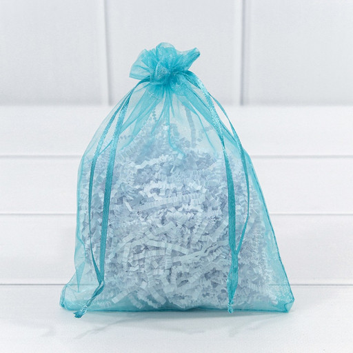 000801-12G Мешочки из органзы 14*20 Бирюзовый 1/100 1/3000