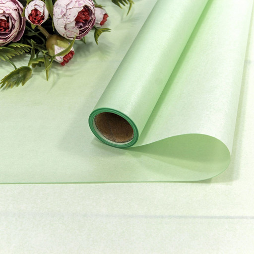 0001200/6 Бумага "Тишью" Водостойкая 0,5*10м Светло-салатовый 1/50