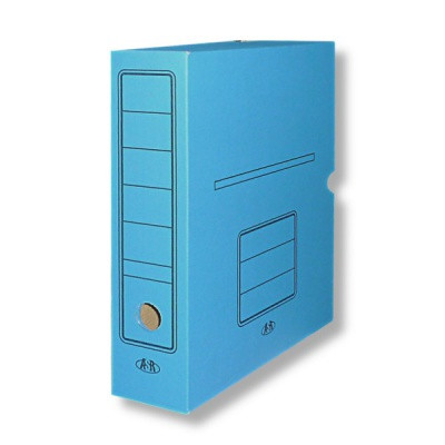 Короб архивный А4+, корешок 75 мм, синий, картон БЛАНКИЗДАТ