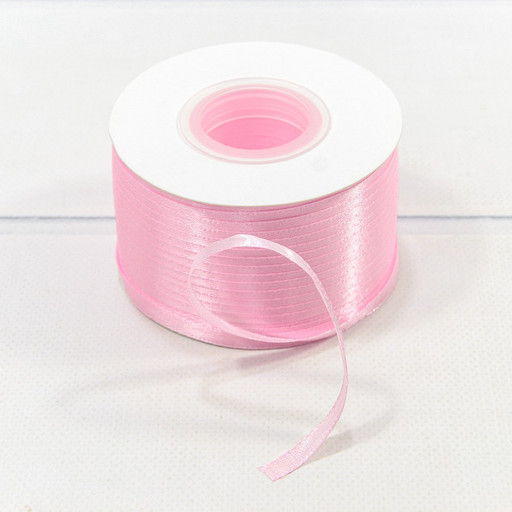 580-6/04	Лента Атласная Сатин (бобина) 0,6см*250ярд Розовый 1/100