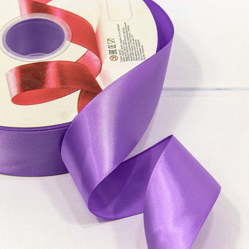 556-38/463 Лента атласная (полиэстер) 3,8 см 100 ярдов аметистовый 1/9 1/36