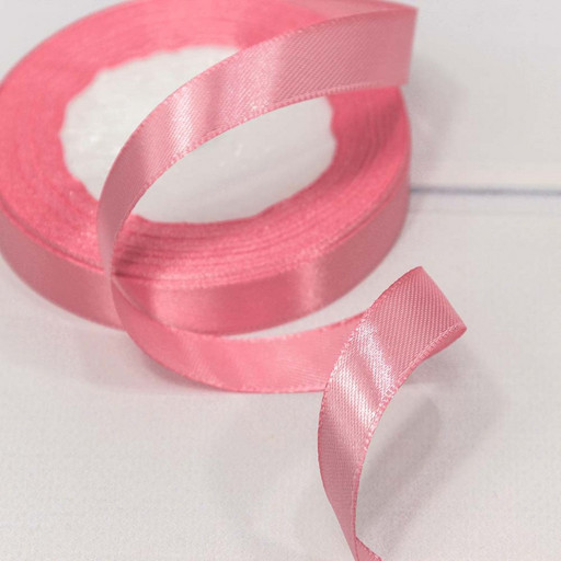 562-15/79 Лента Атласная Сатин 1,5см*25ярд Розовый-79 1/10 1/600