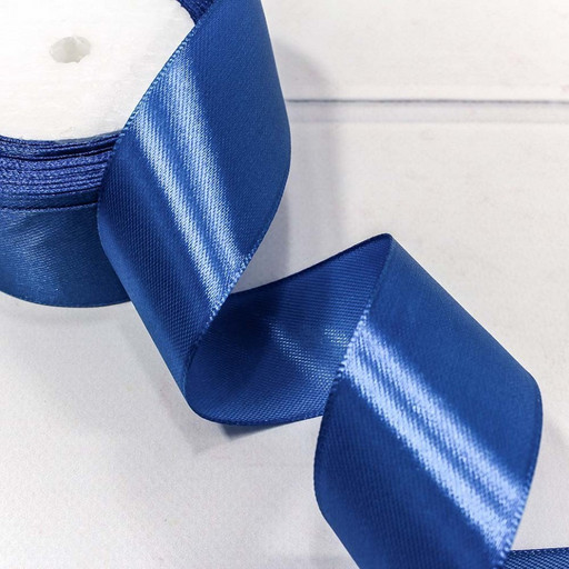 562-38/40 Лента атласная (сатин) 3,8 см*25 ярдов синий 1/5 1/60