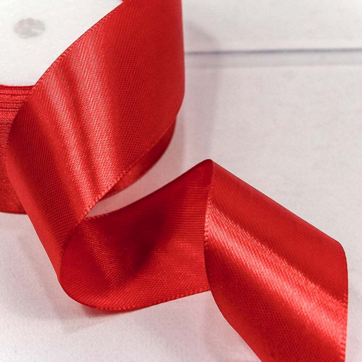 562-38/26 Лента Атласная Сатин 3,8см*25ярд Красный 1/5 1/60