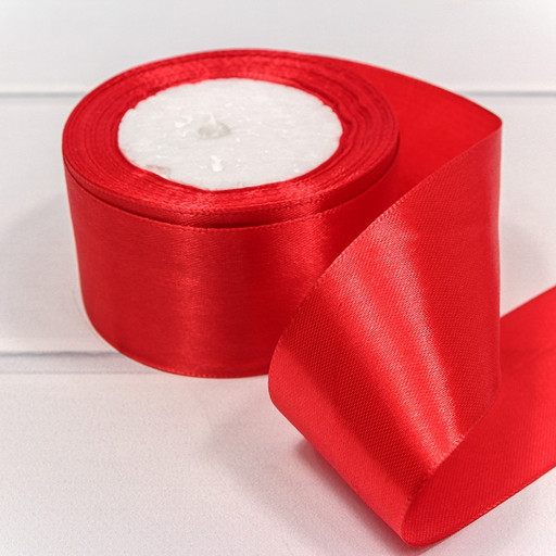 562-50/26 Лента Атласная Сатин 5см*25ярд Красный 1/4 1/48