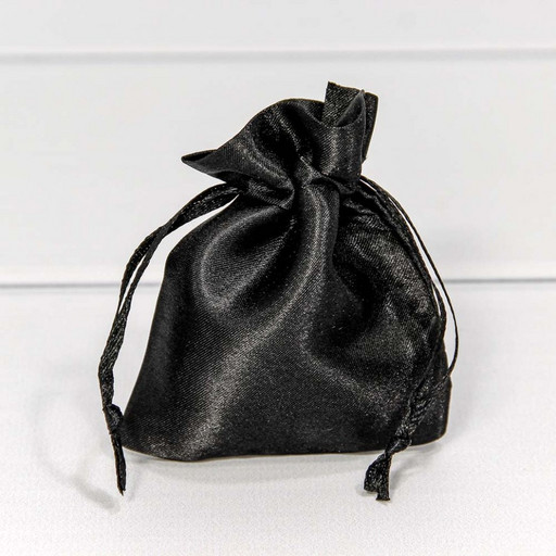 000814-10J Мешочки атласные 7*9 Чёрный 1/50 1/5000