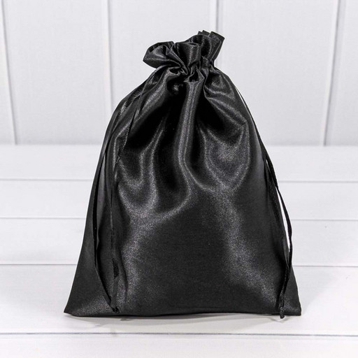 000814-10E Мешочки атласные 18*23 Чёрный 1/25 1/1000