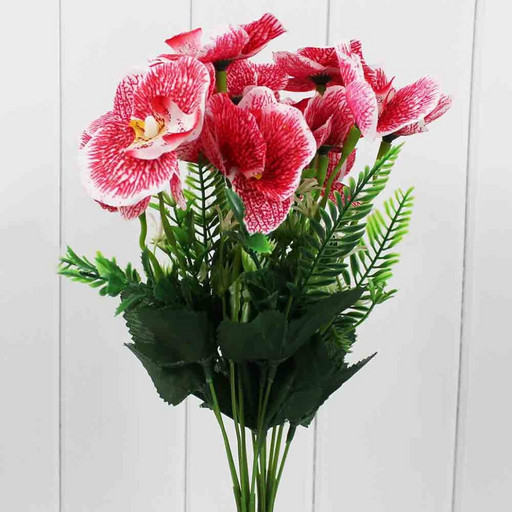 303-02-1706к1200/01 Искусственные цветы красный Орхидеи 35 см 1/2