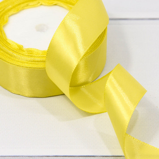 562-25/192 Лента Атласная Сатин 2,5см*25ярд Ярко-жёлтый 1/5 1/120