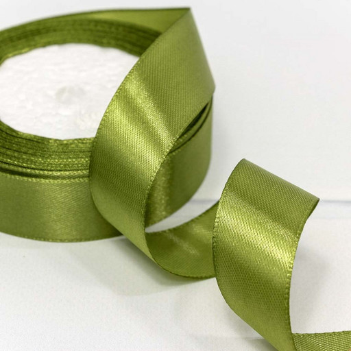 562-25/178 Лента Атласная Сатин 2,5см*25ярд Оливковый 1/5 1/120