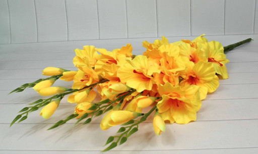 303-01-750/20 Искусственные цветы Гладиолус Желтый 1/1