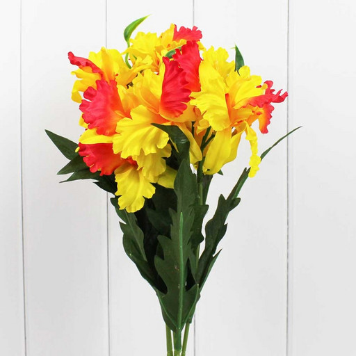 303-01-750/04 Искусственные цветы Ирисы Оранжевый 50 см 1/1