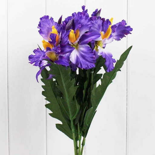 303-01-750/05 Искусственные цветы Ирисы Фиолетовый 50 см 1/1