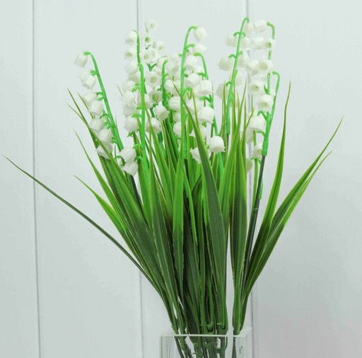 303-05-150/01 Искусственные цветы Ландыши 1/2 Белый