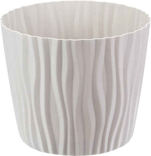 М3189 Кашпо ВОЛНА D200мм 4л с вкладышем Кремовый