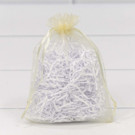 000801-1H Мешочки из органзы 11*16 см однотонные бежевый 1/100 1/5000