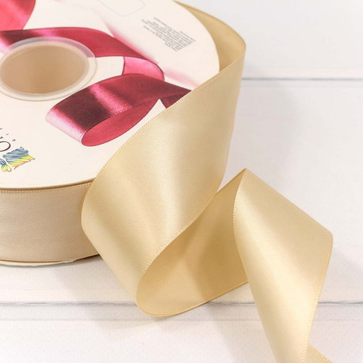 556-38/815 Лента Атласная Полиэстер класс А 3,8см*100ярд Пудровый 1/9 1/36