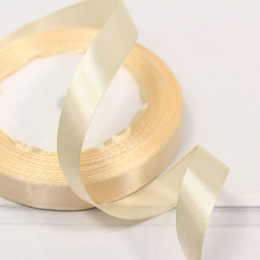 562-12/64 Лента Атласная Сатин 1,2см*25ярд Шампань 1/10 1/600