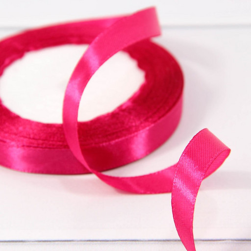 562-12/72 Лента Атласная Сатин 1,2см*25ярд Малиновый-72 1/10 1/600