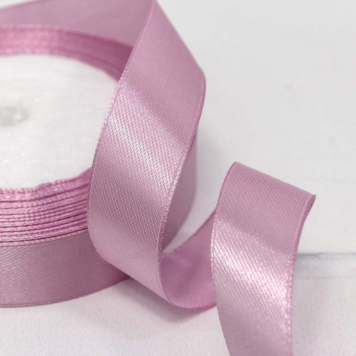 562-20/45 Лента Атласная Сатин 2см*25ярд светло-сиреневый 1/10 1/400