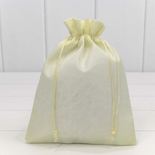 000809E/8 Мешочки из искусственного льна 18*23 см однотонные бежевый 1/25 1/1000