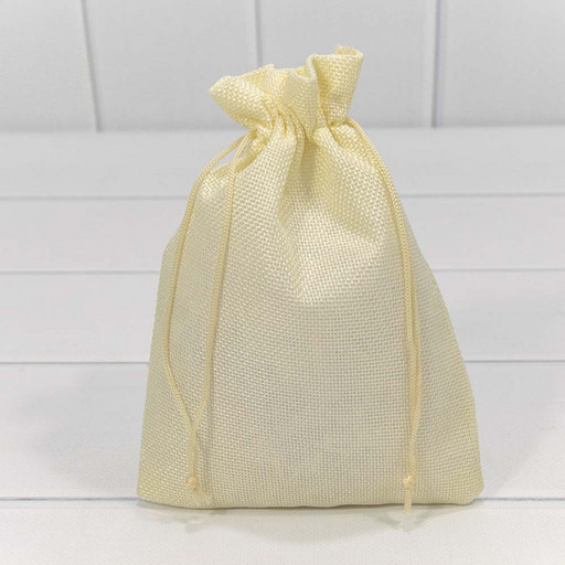 000809G/8 Мешочки из искусственного льна 14*20 см однотонные бежевый 1/25 1/2000