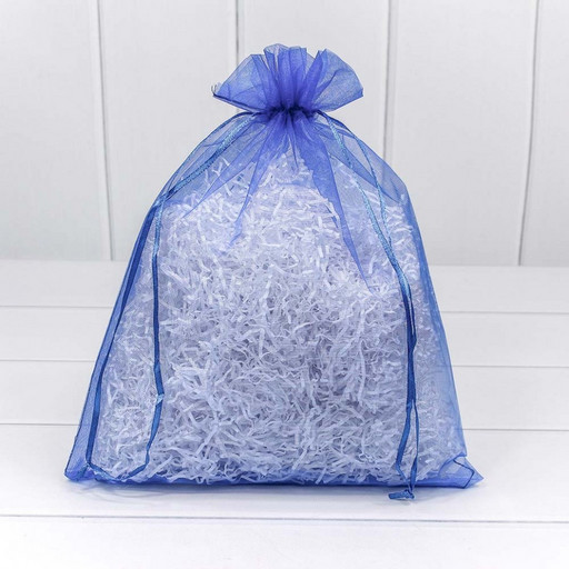 000801-2C Мешочки из органзы 26*32 Синий 1/100  1/2000