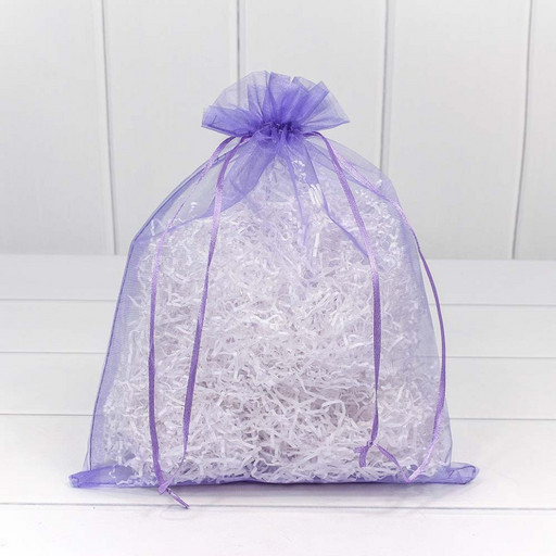 000801-5C Мешочки из органзы 26*32 сиреневые  1/100 1/2000