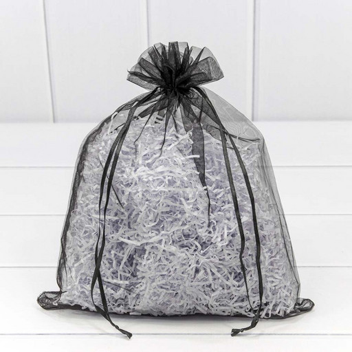 000801-11C Мешочки из органзы 26*32 Чёрный 1/100 1/2000