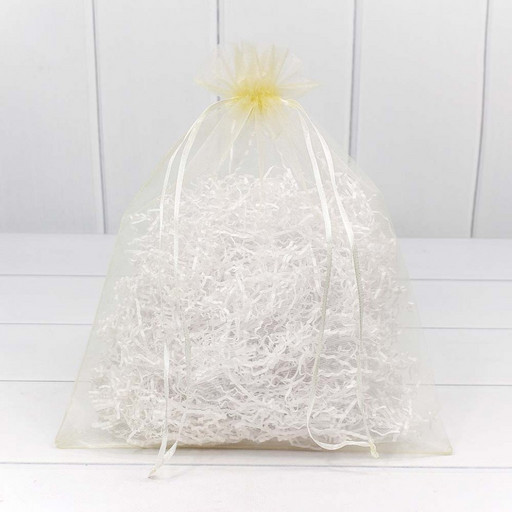 000801-1C Мешочки из органзы 26*32 см однотонные бежевый 1/100 1/2000