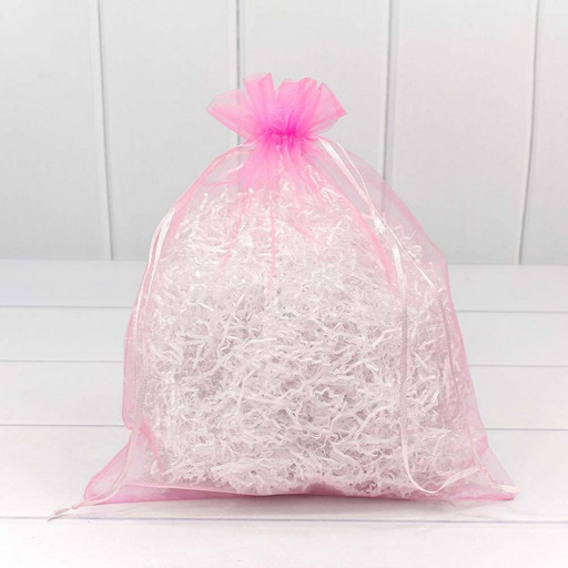 000801-10C Мешочки из органзы 26*32 см однотонные розовый 1/100 1/2000