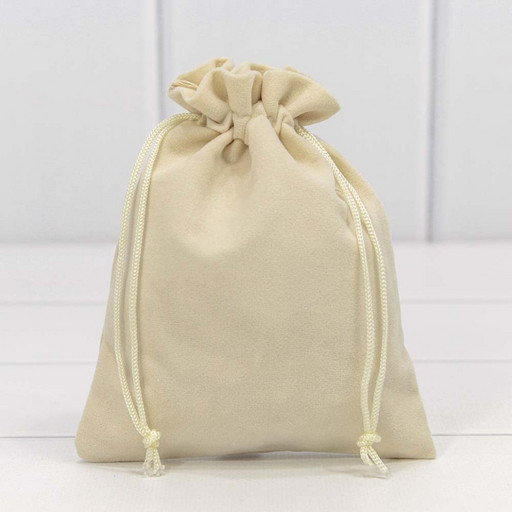 000811H/22 Мешочки бархатные 12*15 Бежевый 1/50 1/2000