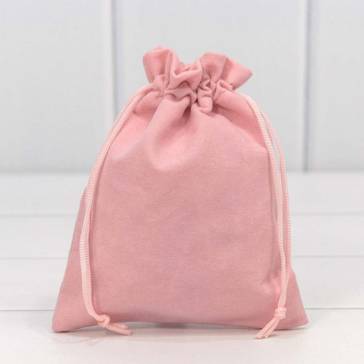 000811H/21 Мешочки бархатные 12*15 Розовый 1/50 1/2000