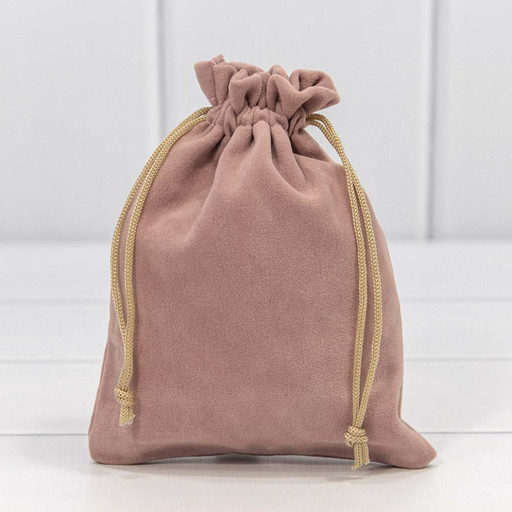 000811H/10 Мешочки бархатные 12*15 Пудровый 1/50 1/2000