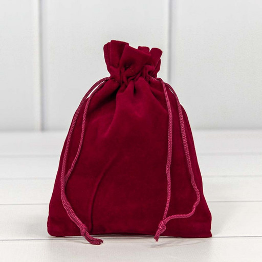 000811H/83 Мешочки бархатные 12*15 Бордовый 1/50 1/2000